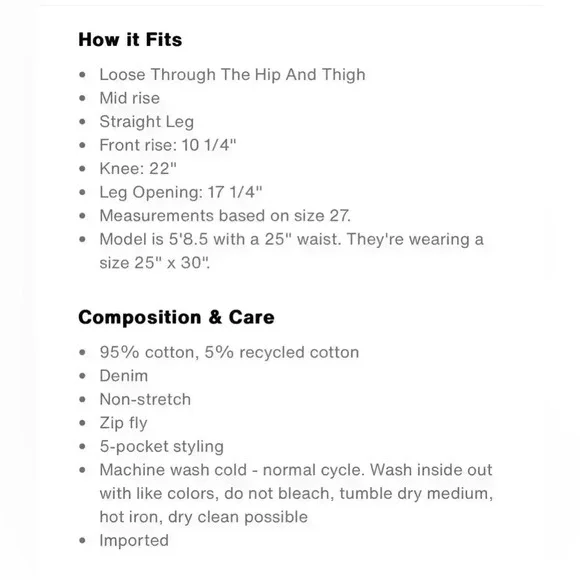 Levi’s Baggy Dad Jeans in Light Sugar/Light Wash, size 32x28, NWT